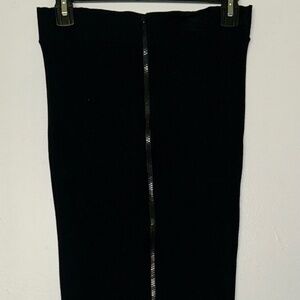 Black Two-Way Zipper Skirt